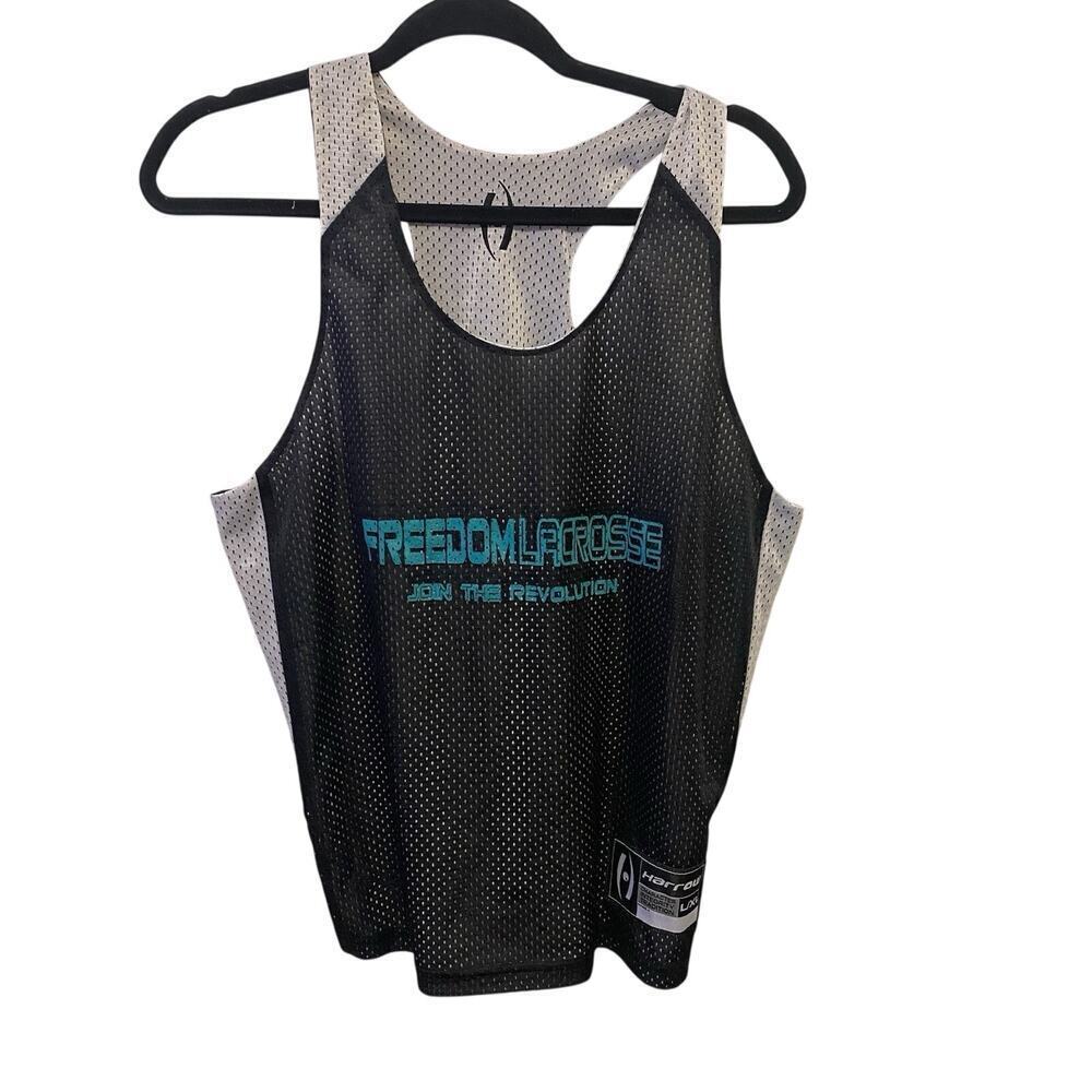 Harrow NCAA Freedom Lacrosse Jersey Team L/ XL BlackWhite Mesh Reversible Unisex